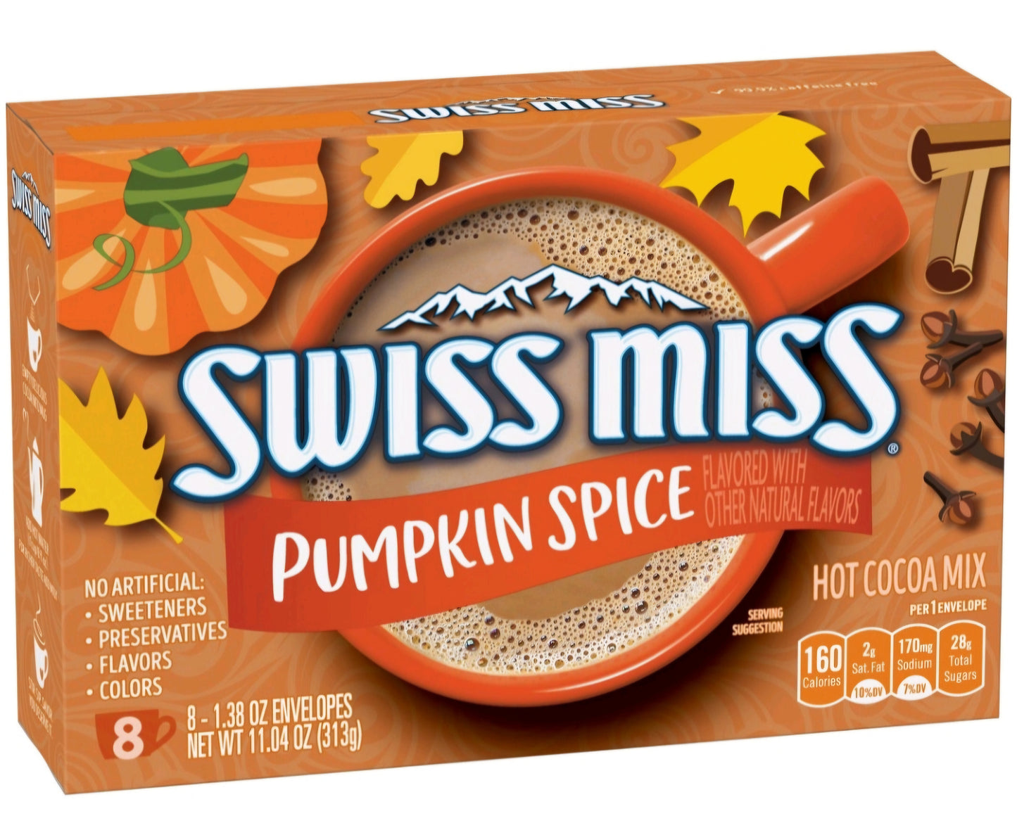 Swiss Miss Pumpkin Spice Hot Cocoa Mix - 1.38oz/ 8PK