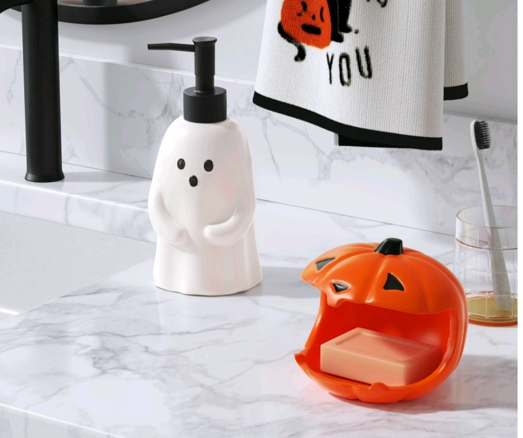 Halloween Fantasma jabonera- capacidad 12.1 oz / 7.45" alto