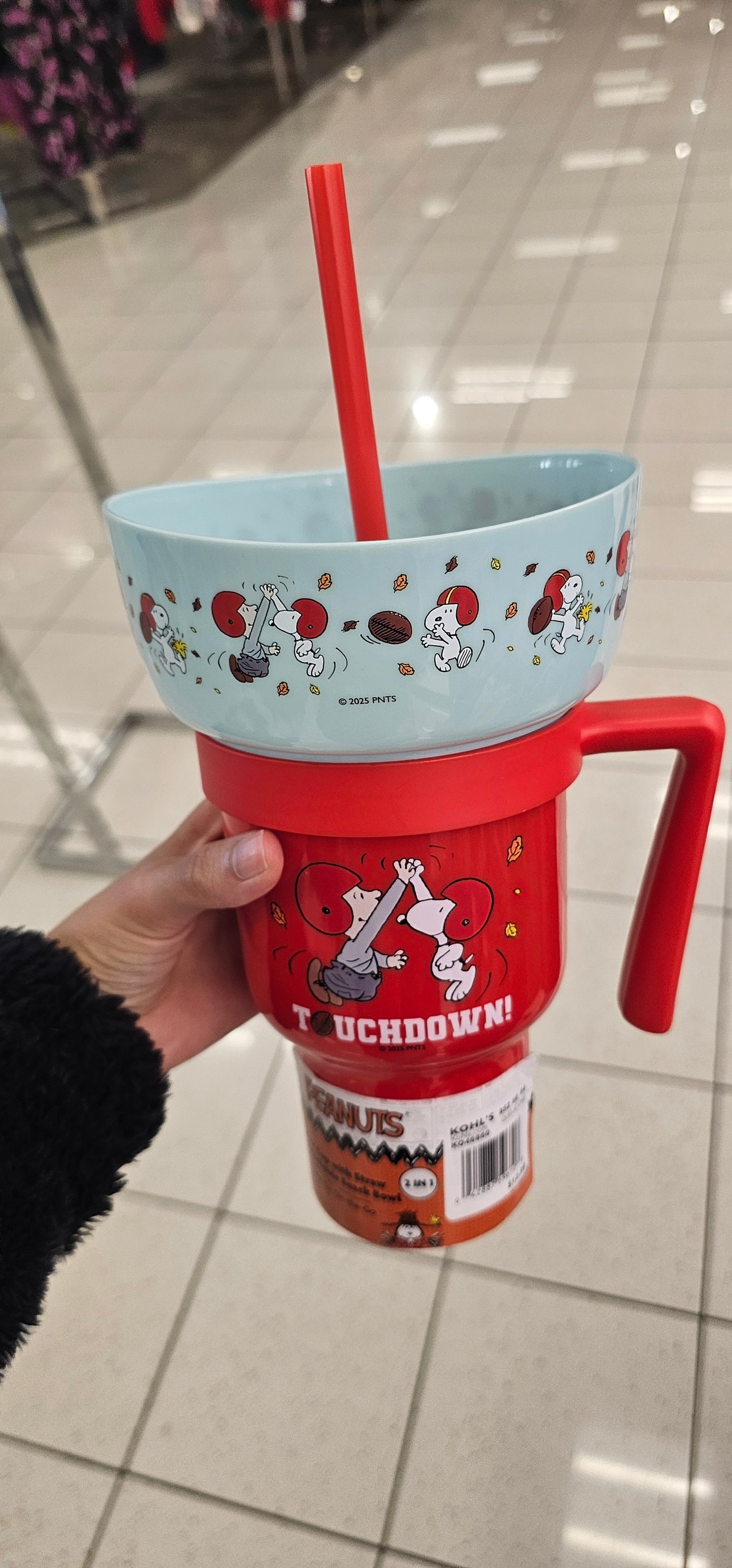Vaso de football snoopy