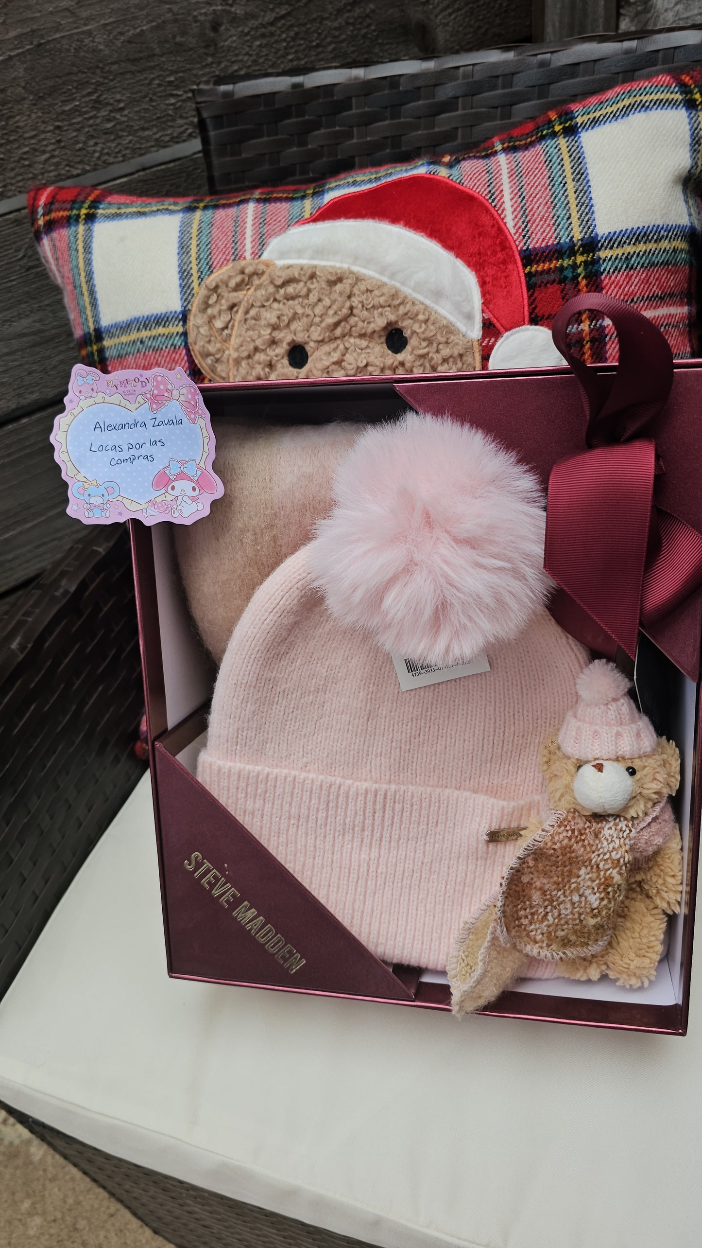 Gorro bufanda y oso SM