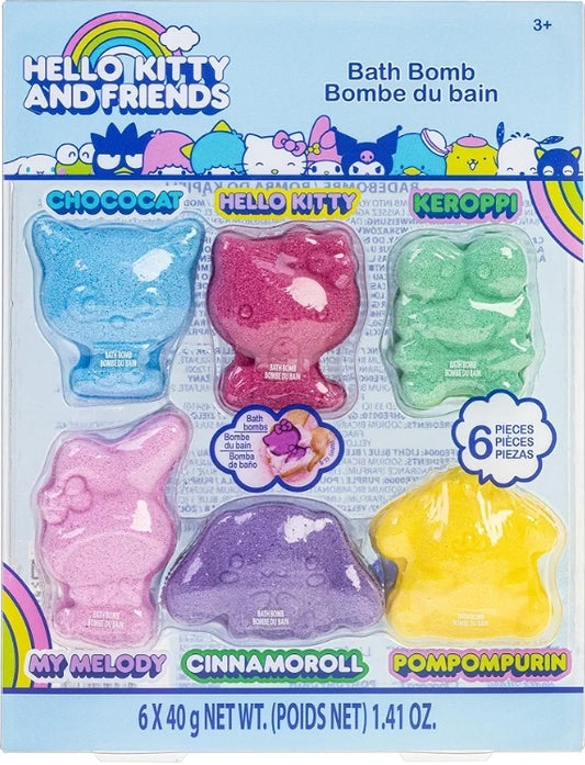 Sanrio Hello Kitty Juego de bombas de baño- 6 Pack