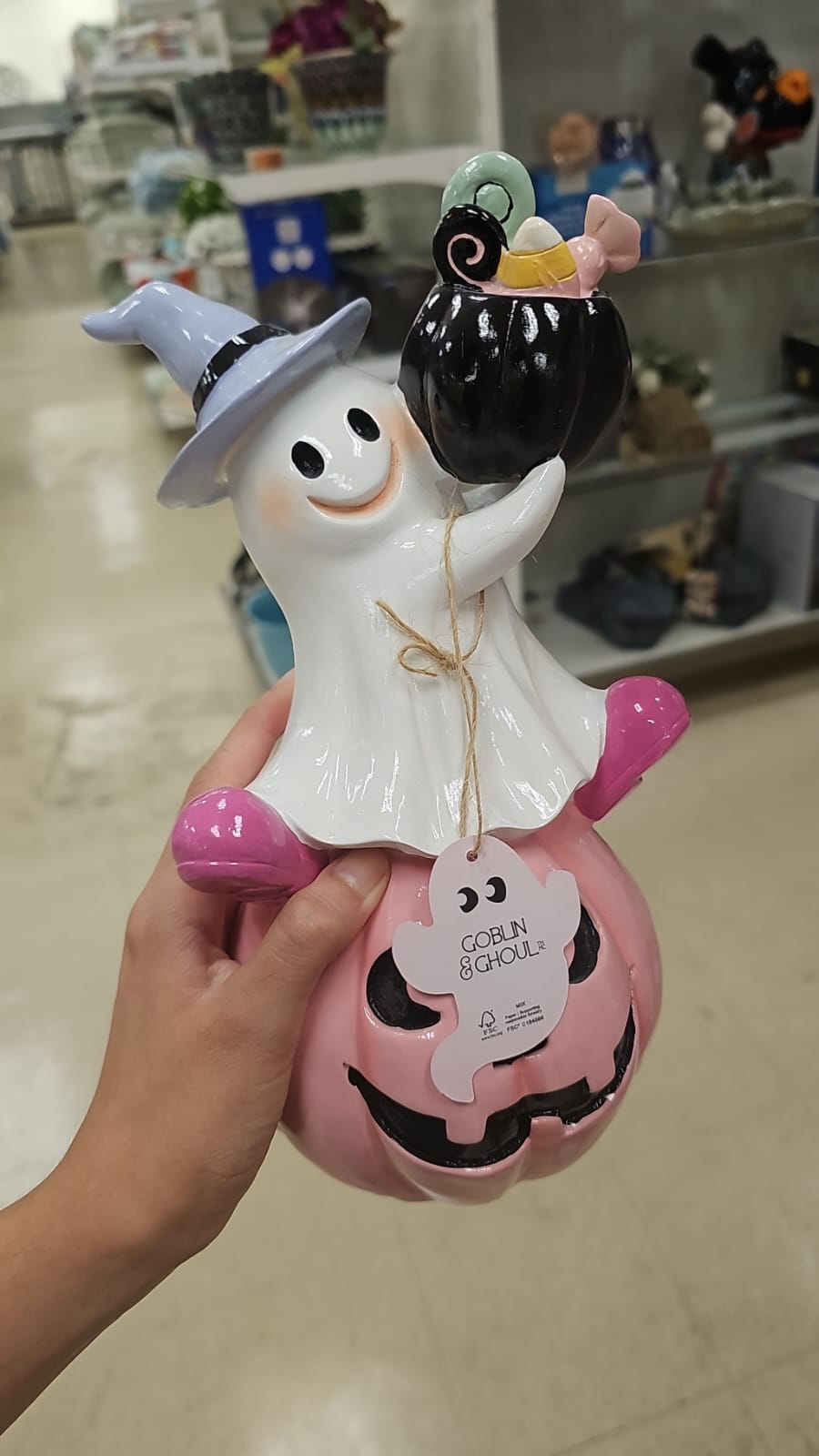 Calabaza rosa de dulces y Fantasma - apartado de 2 artículos