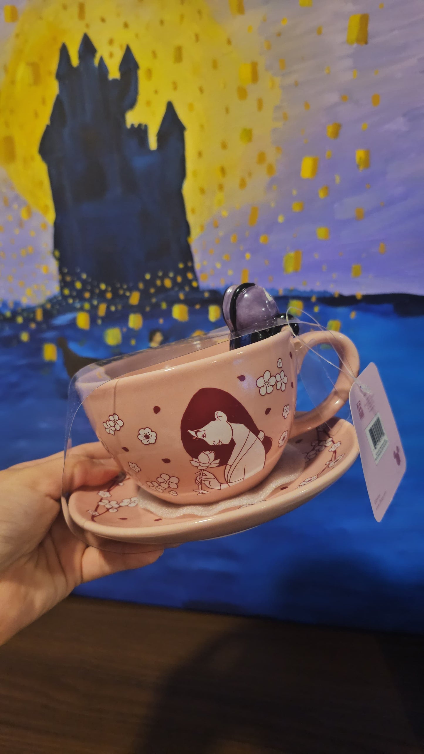 Taza mulan y body wash tiana y holder grogu