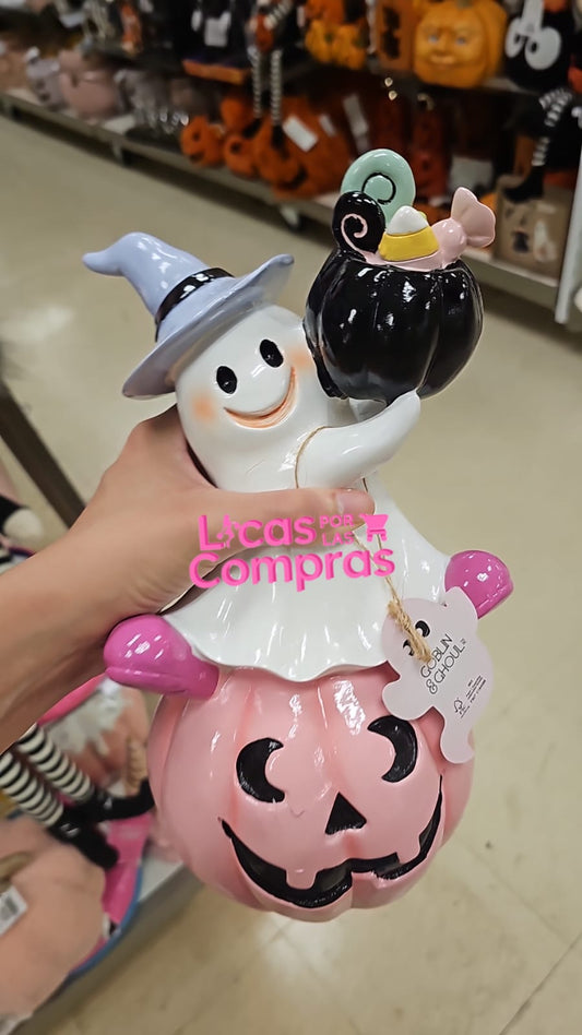 2 artículos - Fantasma en calabaza y calabaza de dulces