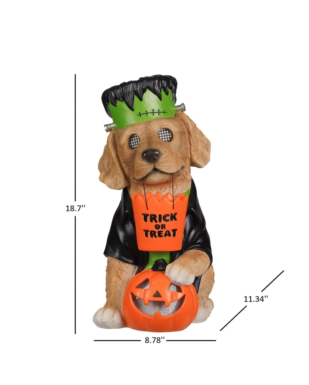 Halloween decor perro Frankenstein