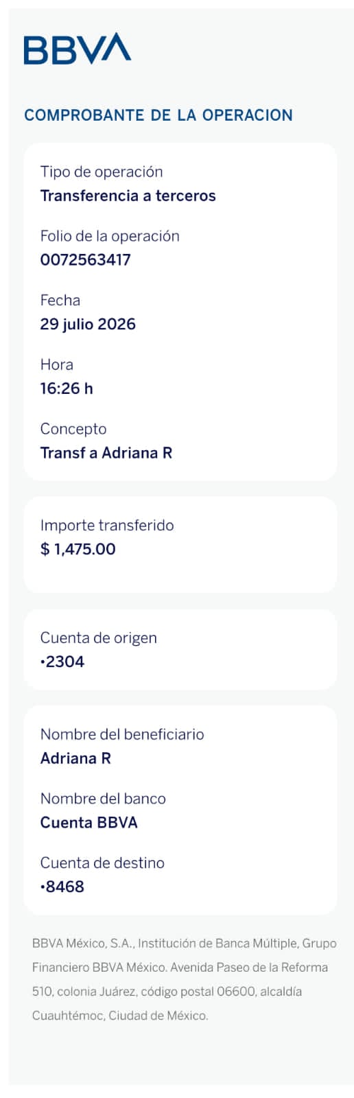Varias transferencia