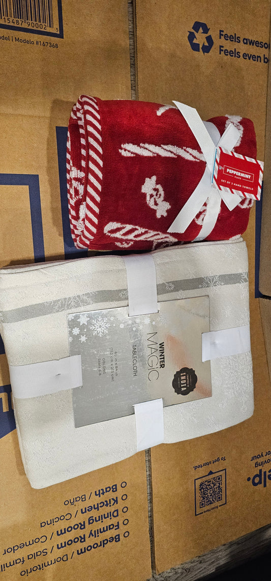 Toallas manos Navidad y mantel Navidad Anticipo