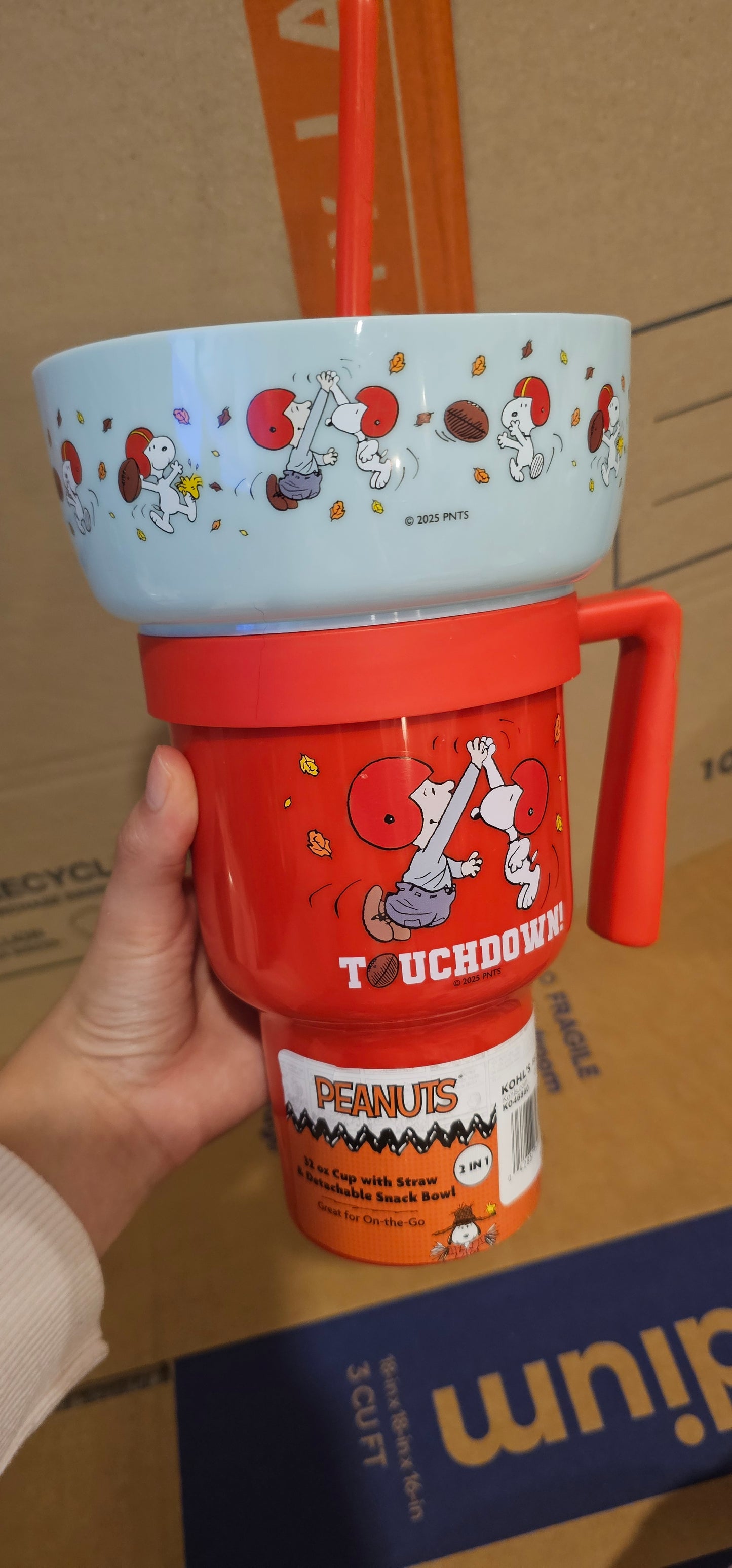 Vaso Football Snoopy