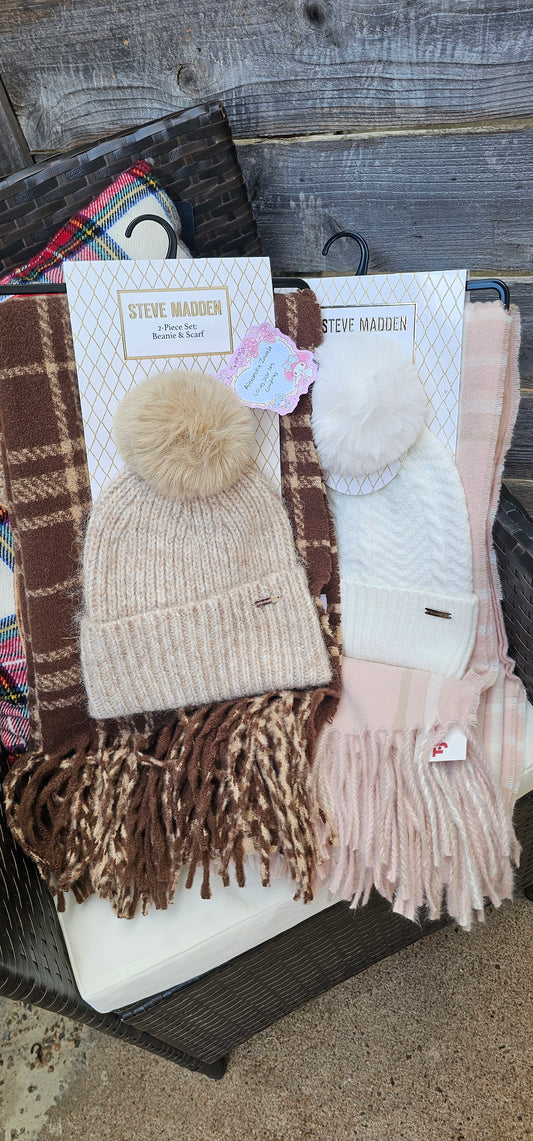 Bufanda y gorro Steve madden cafe