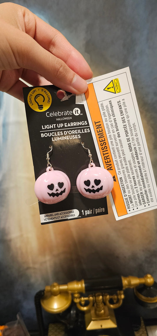 Aretes y Diadema calabazas Halloween