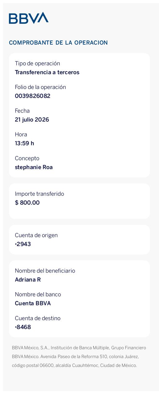 Varias transferencias
